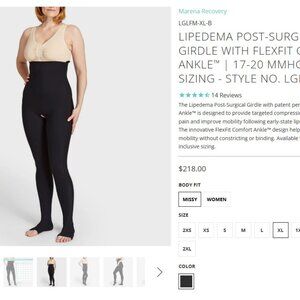 Marena Compression Garment, Black, size XL